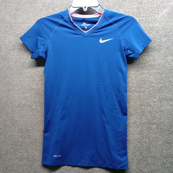 Nike Pro Combat Dri-Fit Women’s XS Blue Compression Athletic Shirt - Picture 1 of 6